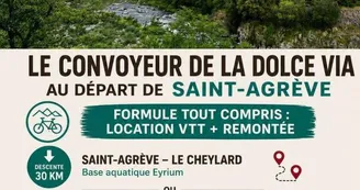 Intersport : Location VTT + remontée en minibus - Le convoyeur de La Dolce Via Intersport : Location VTT + remontée en minibus - Le convoyeur de La Dolce Via