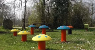 Les champignons de l'aire de jeux du site du Duellas Les champignons de l'aire de jeux du site du Duellas