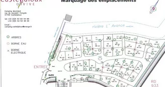 Plan camping municipal Casteljaloux