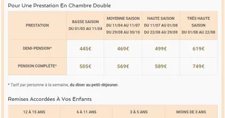 Village vacances - CHAMBRE DOUBLE - tarifs 2026 Village vacances - CHAMBRE DOUBLE - tarifs 2026