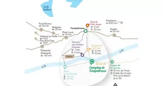 plan d'accès camping fontpédrouse