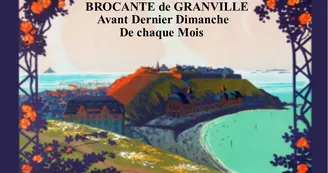 Affiche Granville Roc orange carré