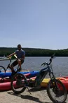 vélo sur l'eau